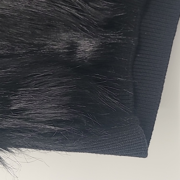 NEW MICHAEL Michael Kors black faux fur vest large - Picture 5 of 12